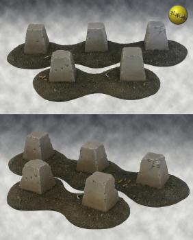 Dragons Teeth Tank Traps 2+3 by nels0nmac
