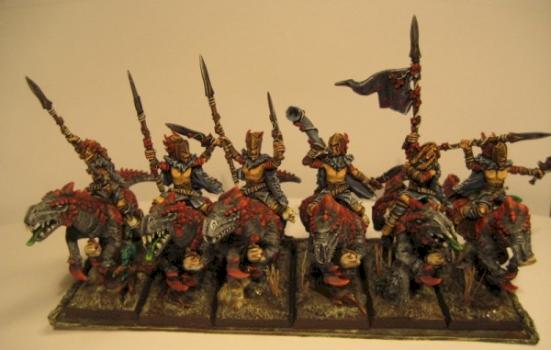 Wood Elves Riders of Kurnous by trollslayer