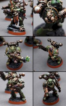Nurgle, Death Guard, Plague Marine Squad 2, Aegrus Flax (Diseased Sickle) by LuckyNo.5