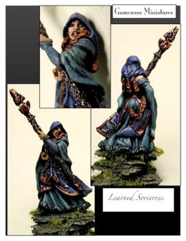 ticked off lady with big copper staff by ALizardInCrimson