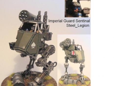 Imperial Guard Sentinal with Rocket Pod by Steel Legion