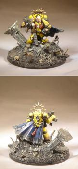 Brother Captain Aurelius of the 4th Imperial Fists company by Kaleb Daark