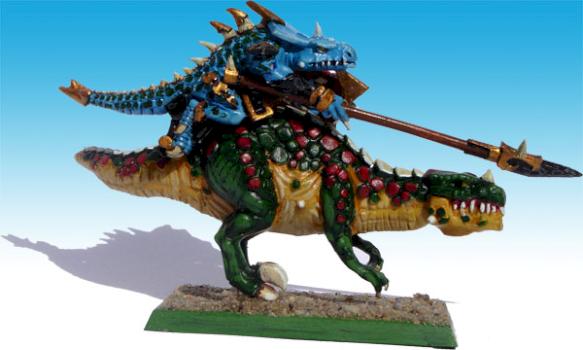 Saurus warior on a Cold One by Ole