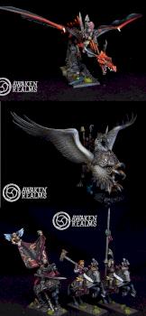 Warhammer Empire General on Dragon / Karl Franz on Deathclaw / Ludwig Schwarzhelm / Mounted Generals by Awaken Realms