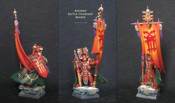 Khorne Battle Standard Bearer by Zarem