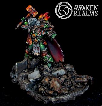 Horus Heresy Salamanders Primarch Vulkan by Awaken Realms