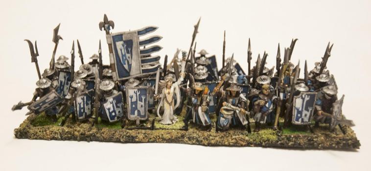 Bretonnian Men at Arms with Damsel of the Lady by Gopal