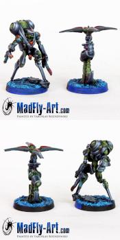 Ikadron Batroid and Imetron by MadFlyArtStudio