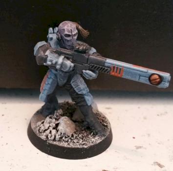 Tau Empire: Fire Warrior Shas'ui by Crosstowndonkey