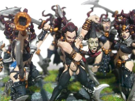 Witch Elf Hag with GW Witch Elves by warpaintoz