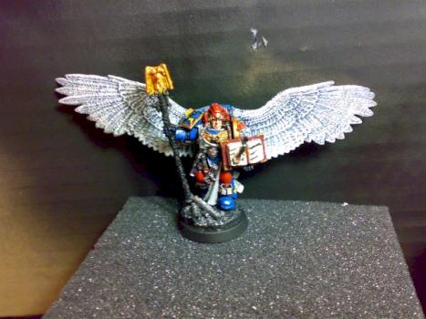 My Blood Angels librarian with the Wings of Sanguinius by BrendanR
