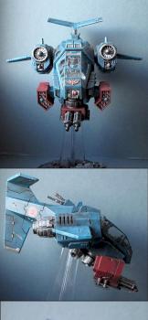 Space Marines Crimson Fists Stormtalon Gunship by filipple