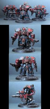 Space Marines Crimson Fists Centurion Devastators by filipple