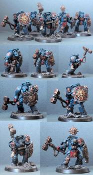 Space Marines Crimson Fists Assault Terminators by filipple