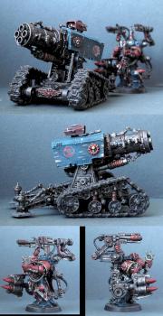Space Marines Crimson Fists Thunderfire Cannon by filipple