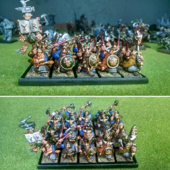 Dwarf Warriors with Hand Weapons and Shields by ThomassWalsh