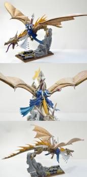 High Elf on Dragon by gamespainter