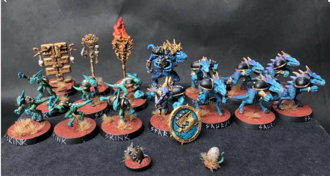 Blood Bowl Lizardmen Team - conversions by Black Gobbo