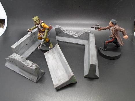 Table Top Terrain 3D Printed Jersey Barriers for Star Wars Legion 40k and others by w013ejb