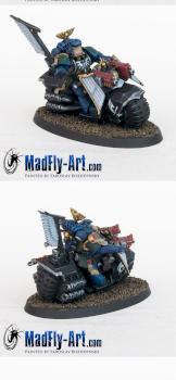 Dark Angels Librarian on bike by MadFlyArtStudio
