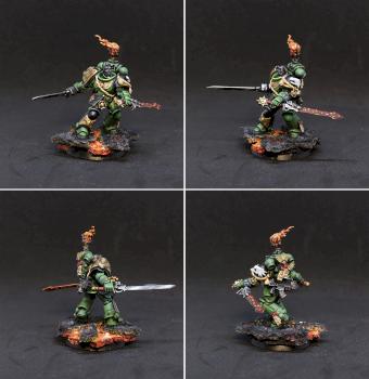 (Warhammer 40 000 - Space Marines) Salamanders Captain Pellas Mir'san (conversion) by Alex Fox