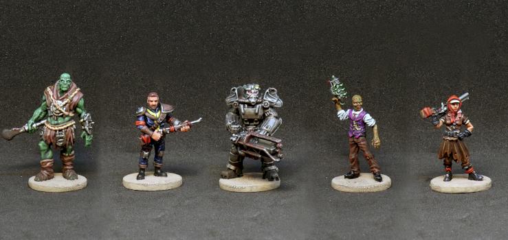 Fallout: The Board Game minis by Alex Fox