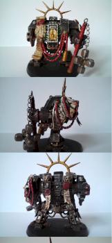 AoBR Dreadnought converted to Black templar venerable by Koniak89