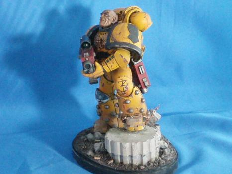 150mm Imperial Fist Captain Lexandro d'Arquebus (side) by BigWill