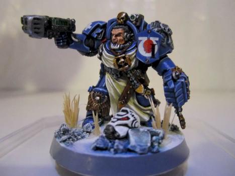 Captain Invictus, Ultramarine Terminator Captain, 1st Company by kevinholcomb