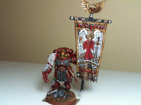 Blood Angels Honour Guard Standard Barer by DrUrsakar