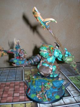 Nurgle. Seigneur sur monture démoniaque by le Druide