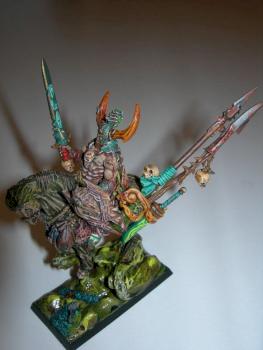 Nurgle. Champion cavalier maraudeur du Chaos by le Druide
