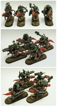 Ork riders on the march by Oreyn