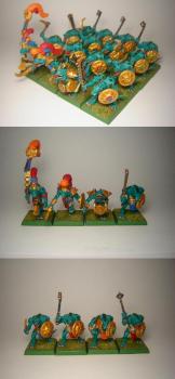 Lizardmen - Saurus regiment (hand weapons + shields) by Floki_Agnarsson
