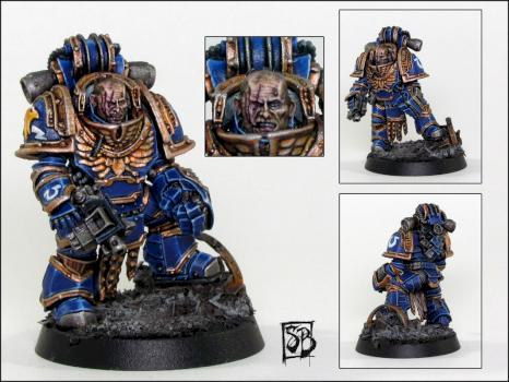 Horus Heresy Ultramarine Legion Centurion by sublimebrushwork