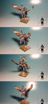 Empire Wizard on Pegasus - Warhammer Conversion by JAAlfonso