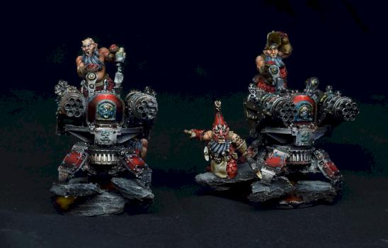 Chaos Dwarves Gunnery Teams by stalkerminsky