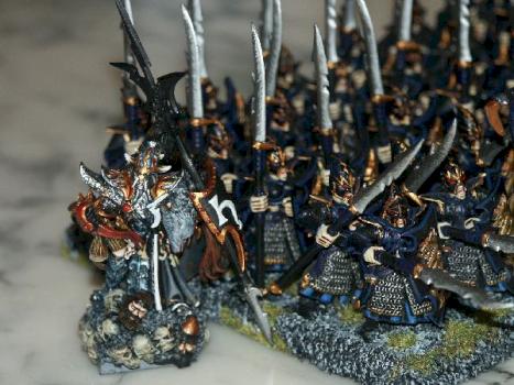 Lanciers elfes noirs 6 + noble by AnomanderRake