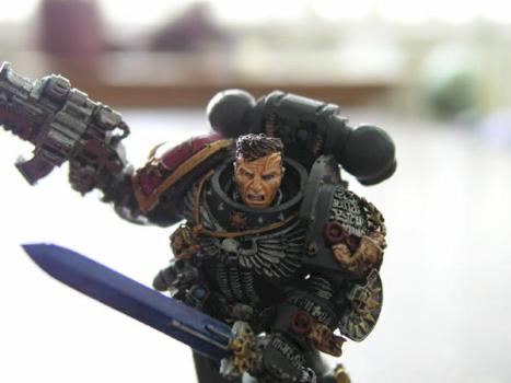Space marine in Inquisitor Scale by Son of the Dragon