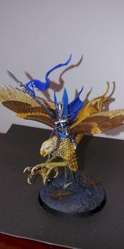 High elf lord on griffon by sir_knight