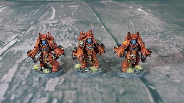 Blood Angels Primaris Aggressors by barjed