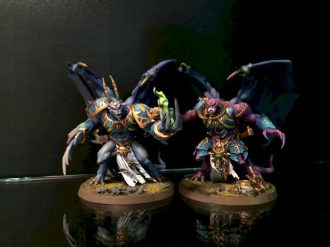 Tzeench Daemon Princes (with conversion) by rastapaint