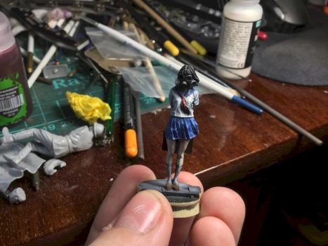 School girl - front by Derion