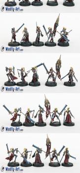 Blade Maidens Command Group by MadFlyArtStudio