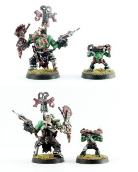 Orks Painboy with Grot Orderly by belgun