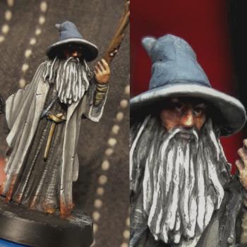 Gandalf the Grey - Lord of the rings mini (Face detail) by JH Painter