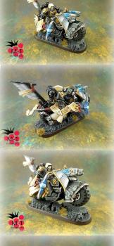 Dark Angels Chaplain on bike by malinek28