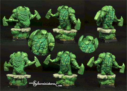 Dwarf Lord original green stuff sculpture by Scibor
