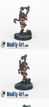 Female Tech Priest With Servo-Arm MK-V by MadFlyArtStudio