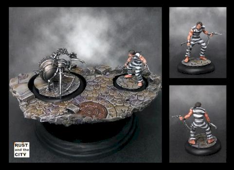 Convict Gunslinger and Large Arachnid by RustandtheCity